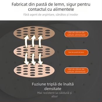Hârtie de aburi de unică folosință, rotundă, antiaderentă, pentru dim sum, mantou și găluște