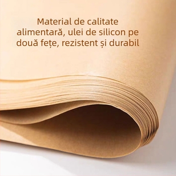 Hârtie de copt pătrată, 28 cm, cu acoperire din silicon, îngroșată, de unică folosință, antiaderentă, pentru rulouri de tort
