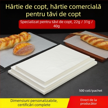 Hârtie de copt cu absorbție de ulei, alimentară, anti-grăsime, rezistentă la cuptor