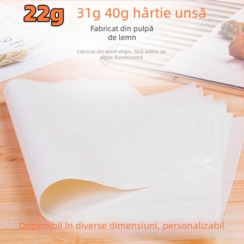 Hârtie uleioasă semi-permeabilă pentru bucătărie, hârtie de copt cu silicon, suport termic de unică folosință pentru pâine, hârtie pentru grătar