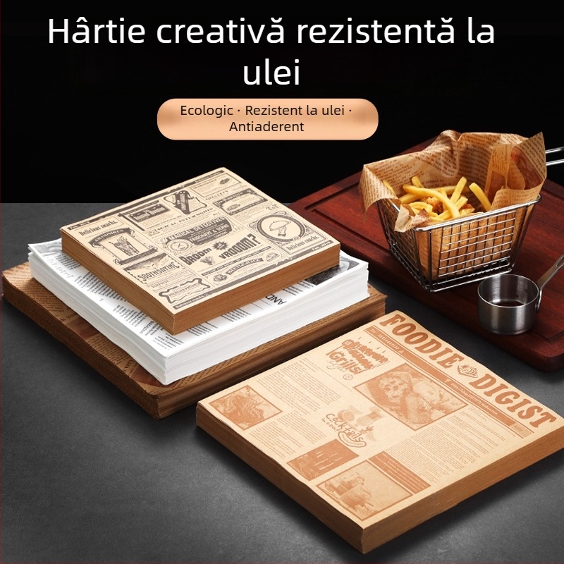 Hârtie de copt cu acoperire din silicon, de calitate alimentară, antiaderentă pentru cuptor