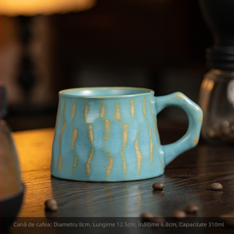 Set european retro din ceramică – ceașcă de cafea cu farfurie, design creativ de suvenir pentru ceaiul de după-amiază