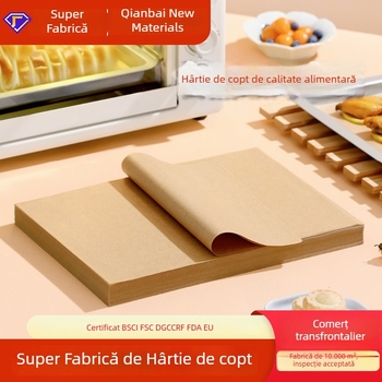 40×60 cm hârtie de copt din pergament, grosime dublă, de calitate alimentară, rezistentă la ulei și la temperaturi înalte, pătrată sau rotundă