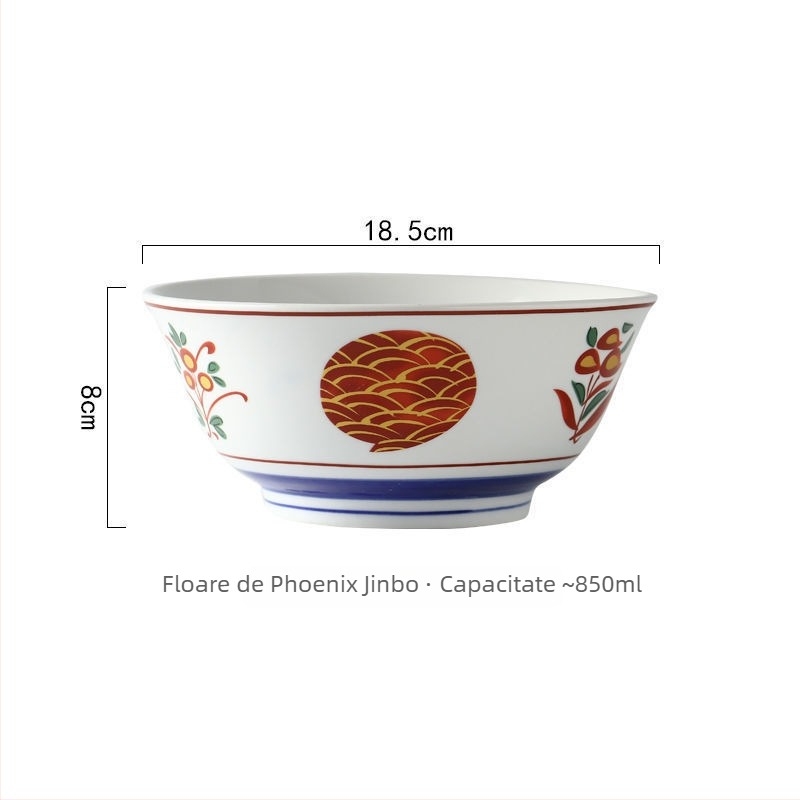 Boluri ceramice în stil japonez cu capace pentru supă, tăiței, tocană, ouă la abur și orez