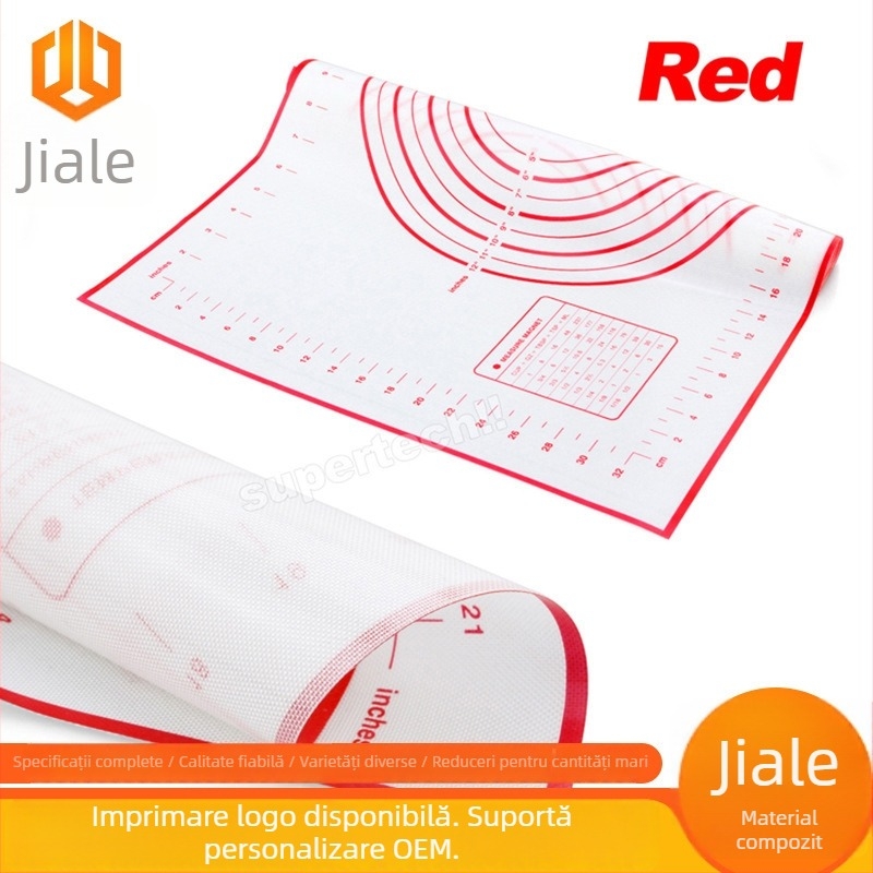 Covor de aluat din silicon platinat lichid, cu scară de măsurare, strat gros rezistent la temperaturi înalte pentru întindere și frământare.