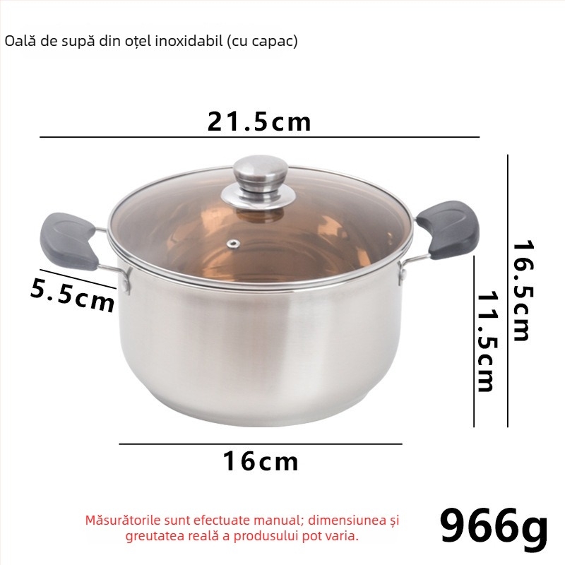 Oală pentru lapte din oțel inoxidabil, alimentară, cu mâner, pentru hrănirea bebelușilor, utilizare universală