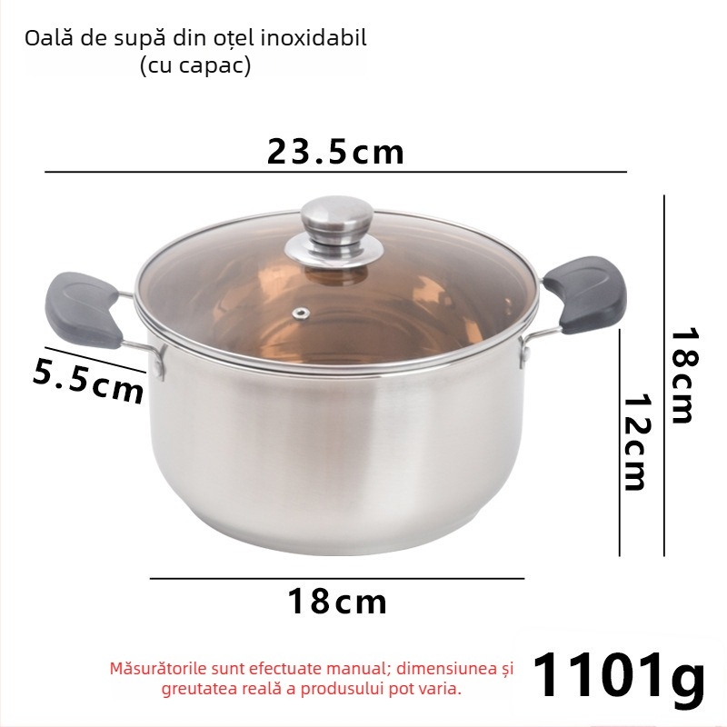 Oală pentru lapte din oțel inoxidabil, alimentară, cu mâner, pentru hrănirea bebelușilor, utilizare universală