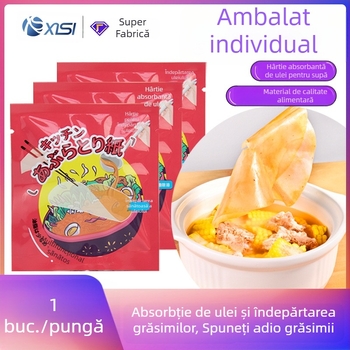 Hârtie absorbantă pentru ulei, de înaltă calitate alimentară, 50 foi, netesută, bucătărie, pentru coacere și filtrare supă