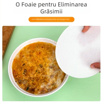 Hârtie absorbantă pentru ulei, pentru supe, tocanțe și oale fierbinți, 50 foi, hârtie de copt cu strat de silicon