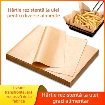Hârtie de bucătărie absorbentă la ulei, cu acoperire din silicon, pentru prăjit și coacere