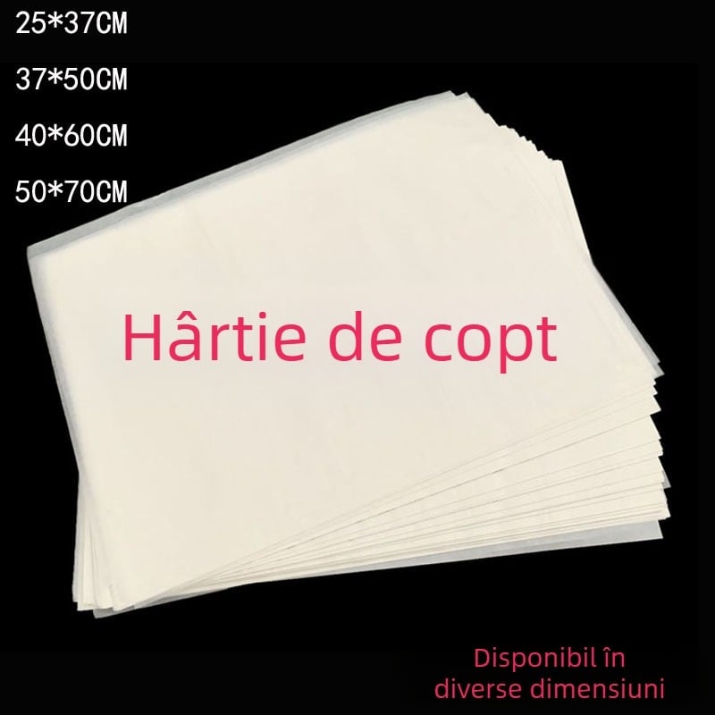 Hârtie de copt cu absorbție de ulei pentru prăjituri și pâine, folie pentru tavă de cuptor, rezistentă la temperaturi înalte pentru pui prăjit, hârtie specială pentru air fryer.