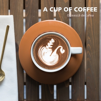 Set de cești și farfurioare din ceramică pentru cafea, albastru nordic, stil retro, cu logo