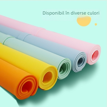 Covoraș din silicon pentru frământat aluat, 60×40 cm, cu marcaje, antiderapant, pentru depozitare compactă