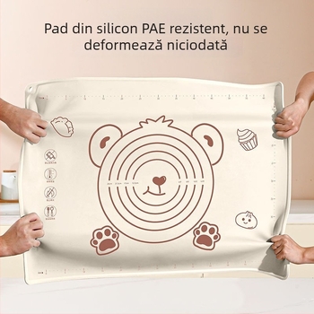 Covoraș din silicon, gros, antibacterian, de calitate alimentară, pentru întinderea și frământarea aluatului
