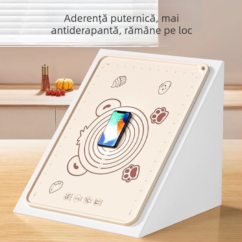 Covoraș din silicon, gros, antibacterian, de calitate alimentară, pentru întinderea și frământarea aluatului
