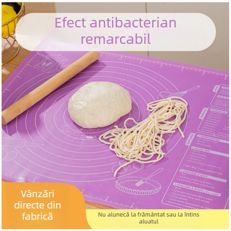 Covoraș din silicon pentru frământat aluat, de calitate alimentară, gros, în bucătărie casnică, antiderapant