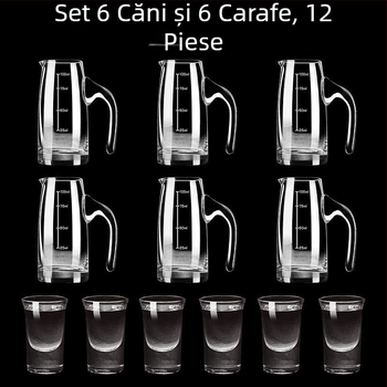 Set de pahare din cristal fără plumb pentru băuturi spirtoase, pahare mici de vin în stil antic