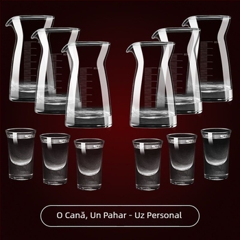 Set de pahare din cristal fără plumb pentru băuturi spirtoase, pahare mici de vin în stil antic