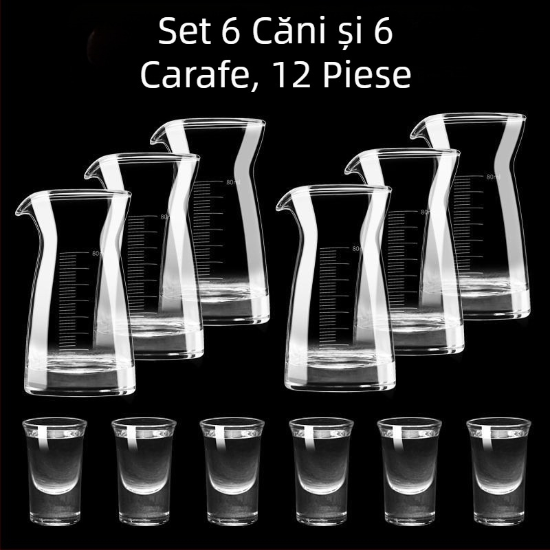 Set de pahare din cristal fără plumb pentru băuturi spirtoase, pahare mici de vin în stil antic