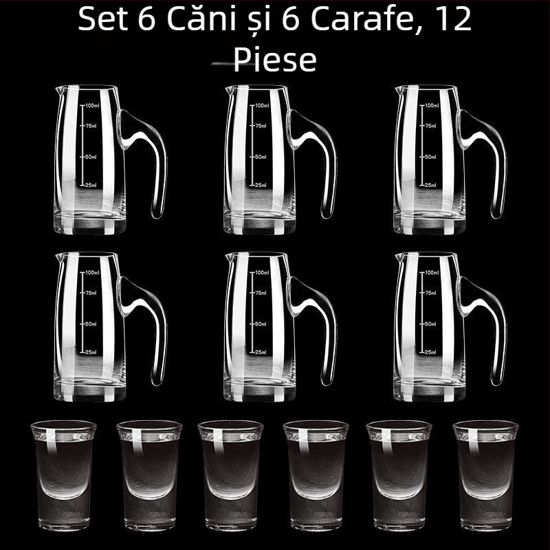 Set de pahare din cristal fără plumb pentru băuturi spirtoase, pahare mici de vin în stil antic