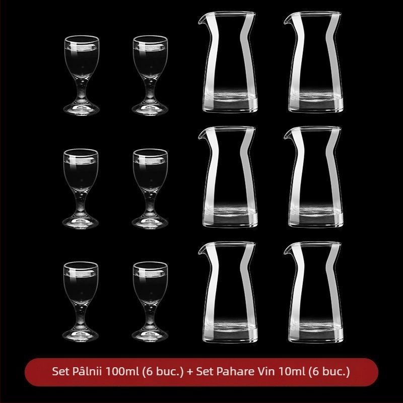 Set de pahare din cristal fără plumb pentru băuturi spirtoase, pahare mici de vin în stil antic