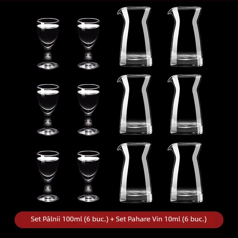 Set de pahare din cristal fără plumb pentru băuturi spirtoase, pahare mici de vin în stil antic