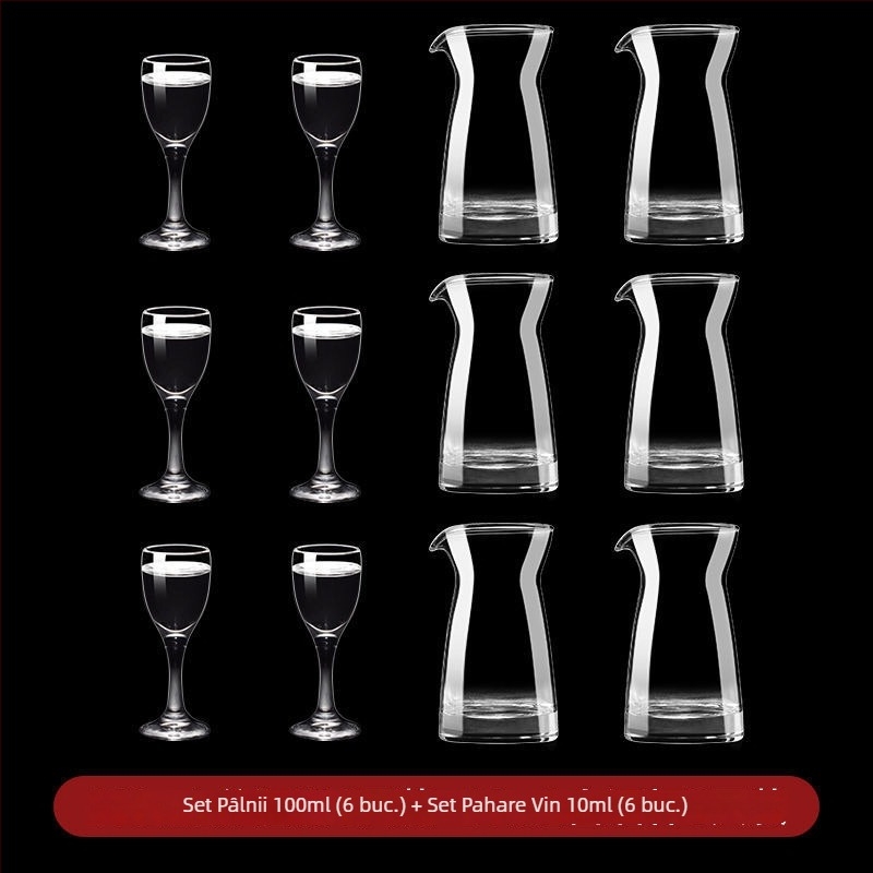 Set de pahare din cristal fără plumb pentru băuturi spirtoase, pahare mici de vin în stil antic