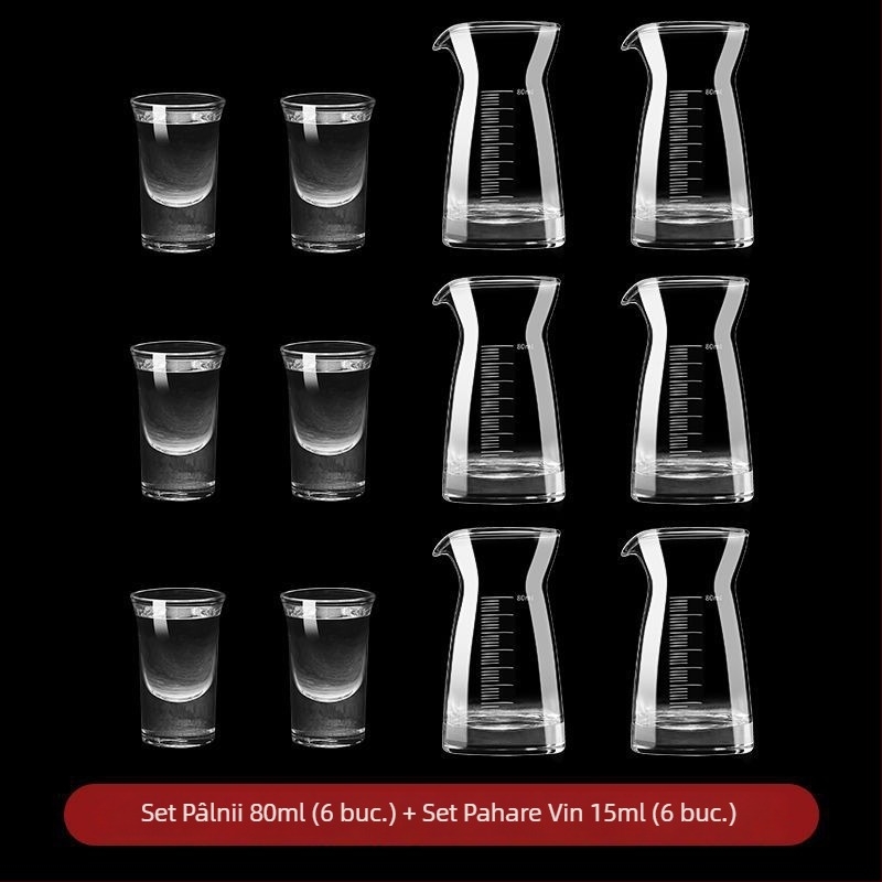 Set de pahare din cristal fără plumb pentru băuturi spirtoase, pahare mici de vin în stil antic