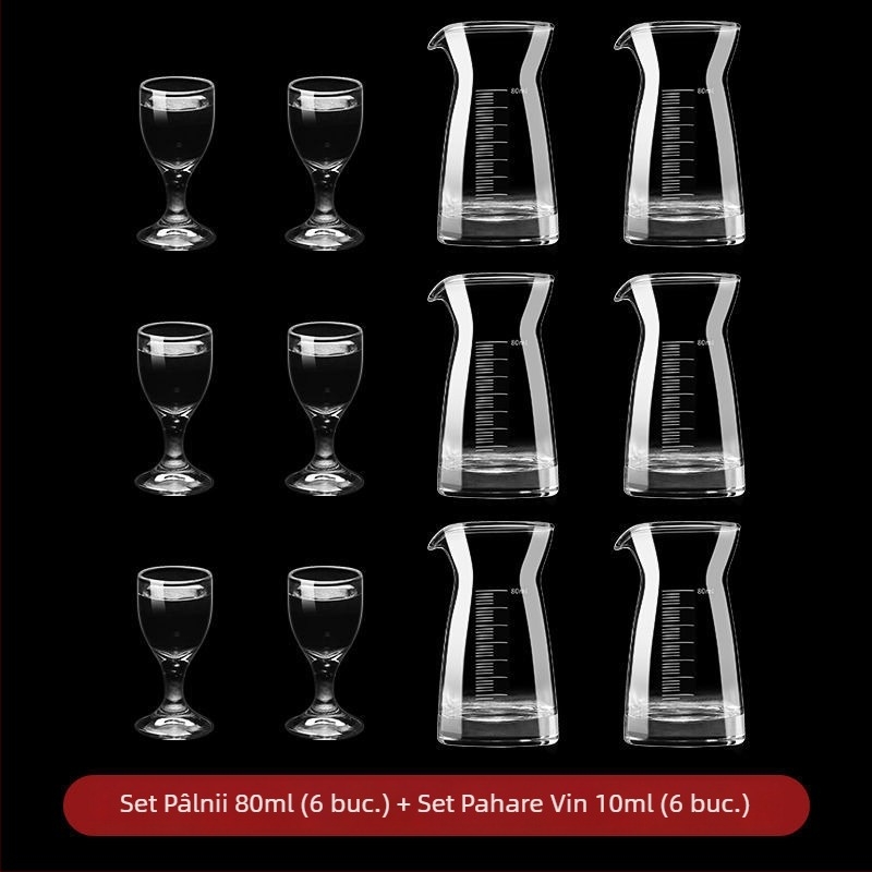 Set de pahare din cristal fără plumb pentru băuturi spirtoase, pahare mici de vin în stil antic