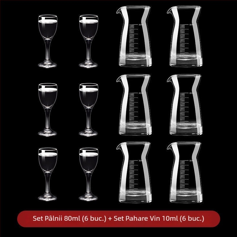 Set de pahare din cristal fără plumb pentru băuturi spirtoase, pahare mici de vin în stil antic