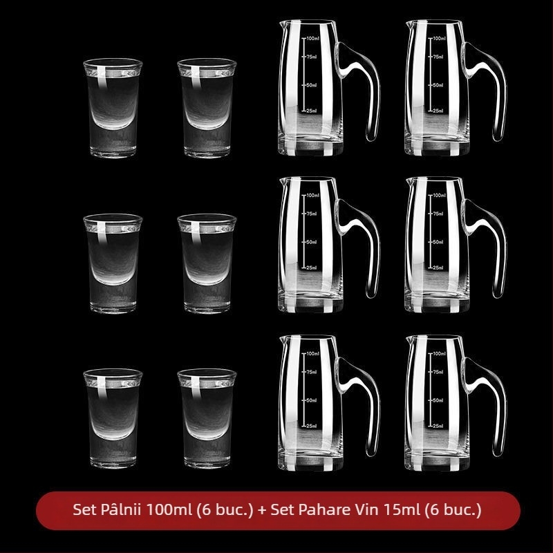 Set de pahare din cristal fără plumb pentru băuturi spirtoase, pahare mici de vin în stil antic