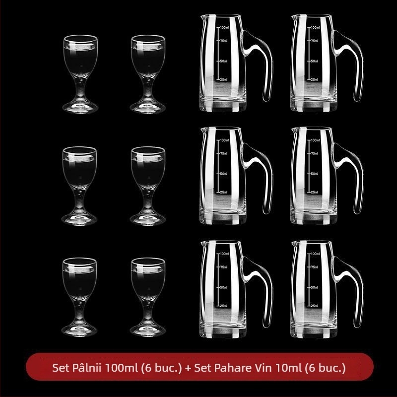 Set de pahare din cristal fără plumb pentru băuturi spirtoase, pahare mici de vin în stil antic