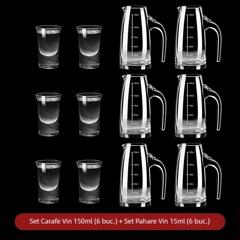 Set de pahare din cristal fără plumb pentru băuturi spirtoase, pahare mici de vin în stil antic
