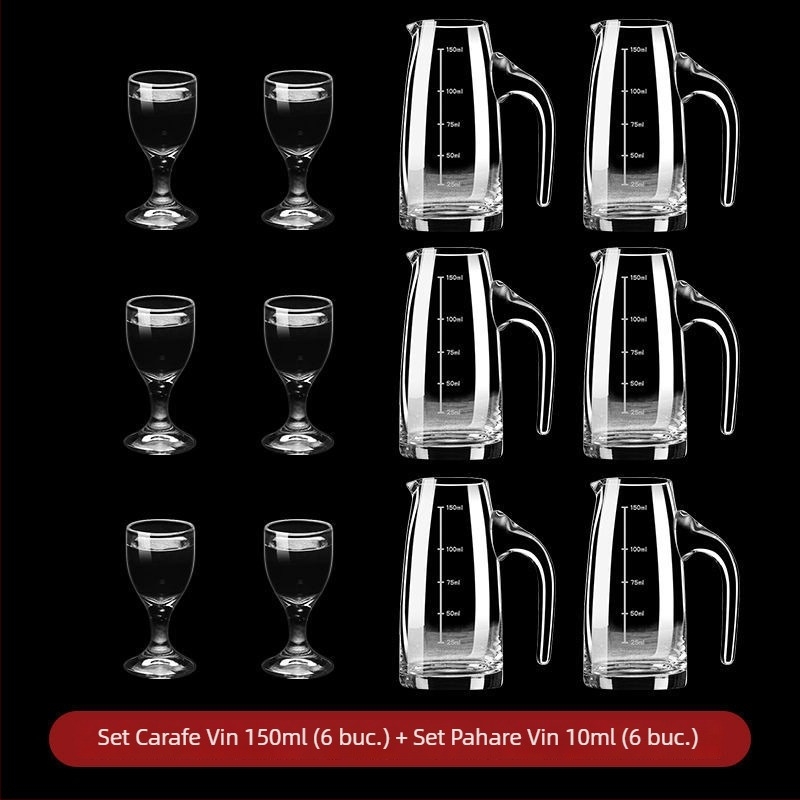 Set de pahare din cristal fără plumb pentru băuturi spirtoase, pahare mici de vin în stil antic