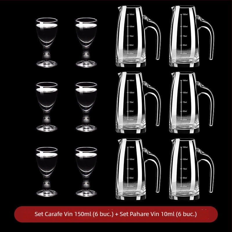 Set de pahare din cristal fără plumb pentru băuturi spirtoase, pahare mici de vin în stil antic