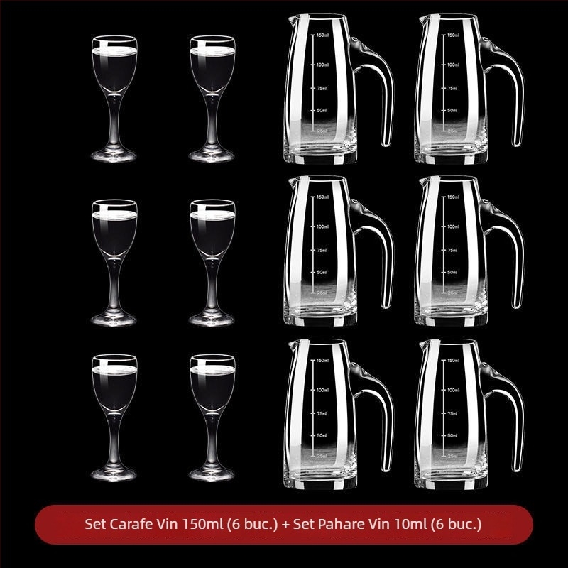 Set de pahare din cristal fără plumb pentru băuturi spirtoase, pahare mici de vin în stil antic