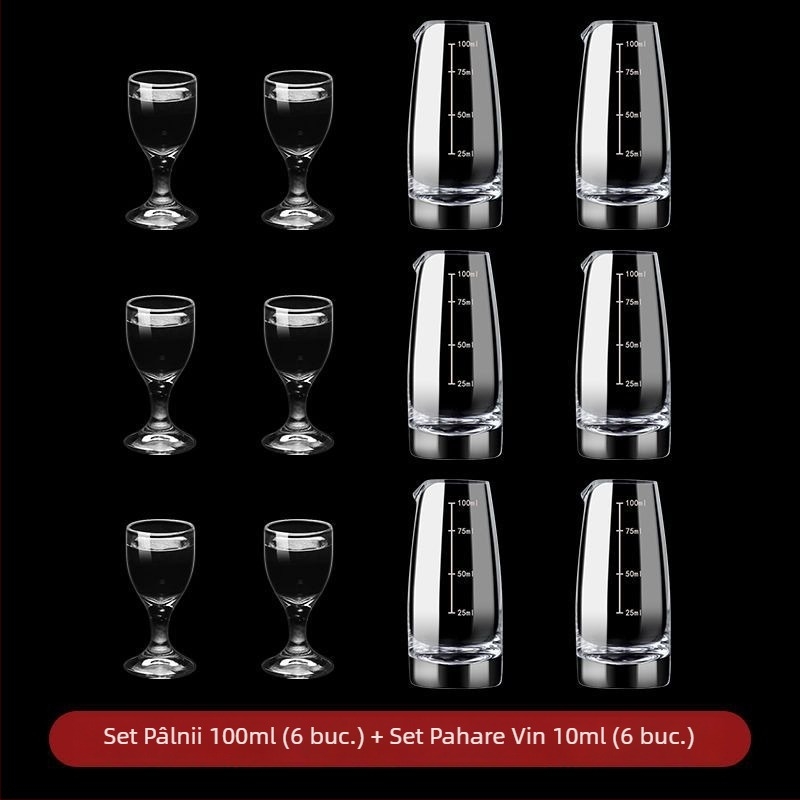 Set de pahare din cristal fără plumb pentru băuturi spirtoase, pahare mici de vin în stil antic