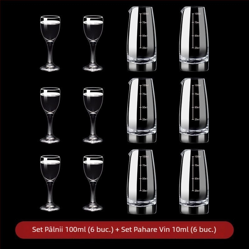 Set de pahare din cristal fără plumb pentru băuturi spirtoase, pahare mici de vin în stil antic