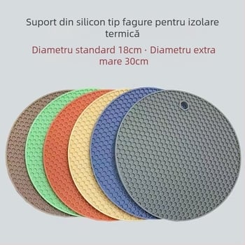 Covor de silicon alimentar cu model fagure, îngroșat, antiderapant, pentru frământat și întins aluat, potrivit pentru coacere în bucătărie, rezistent la temperaturi înalte