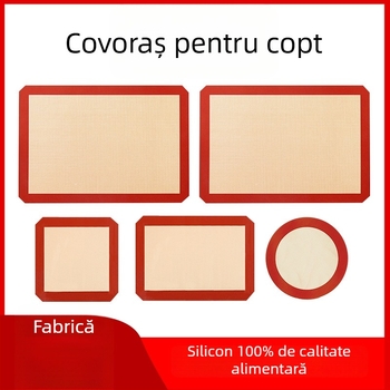 Tavă de copt din silicon alimentar, rezistentă la temperaturi înalte, pentru frământat aluat și coacere