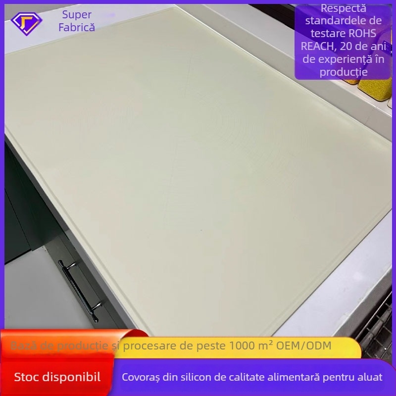 Covoraș gros din silicon pentru aluat, rezistent la temperaturi înalte, suprafață de întindere cu marcaje de măsurare