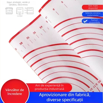 Covoraș din silicon platina pentru frământat și fondant, cu marcaje de măsură, antiaderent, pentru coacere