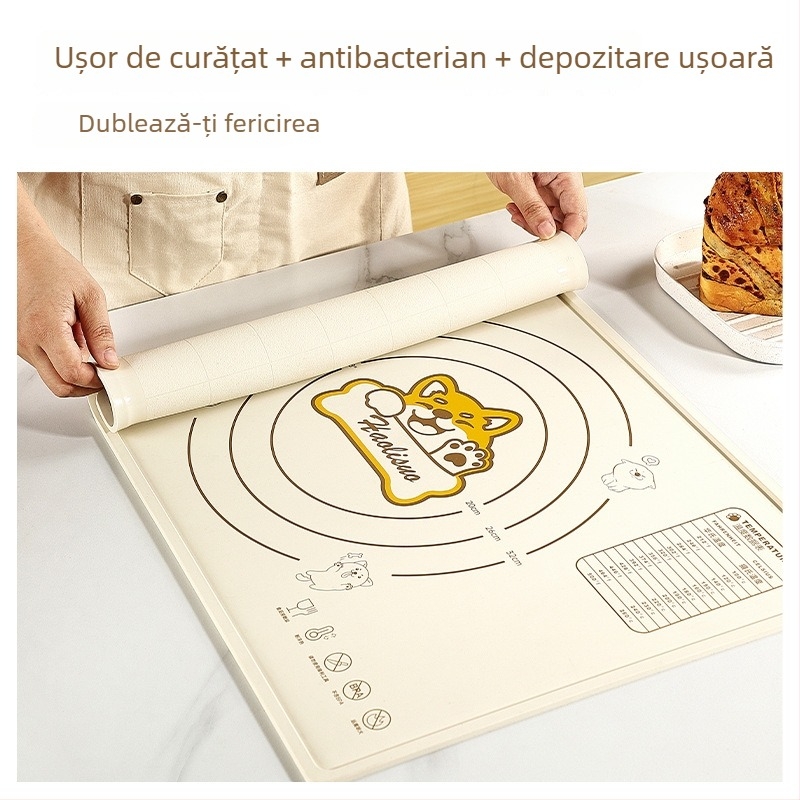 Covoraș din silicon pentru întins și frământat aluat, calitate alimentară, bucătărie, 60×40 cm