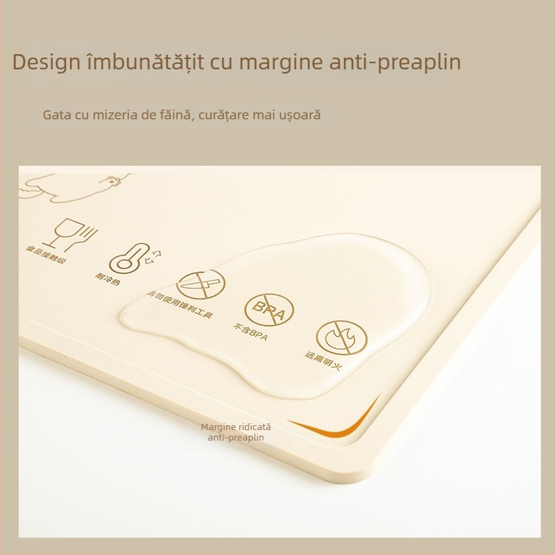 Covoraș din silicon pentru întins și frământat aluat, calitate alimentară, bucătărie, 60×40 cm