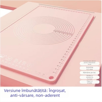 Covor de frământat din silicon alimentar, gros, suprafață pentru întinderea aluatului și planșă de tăiere