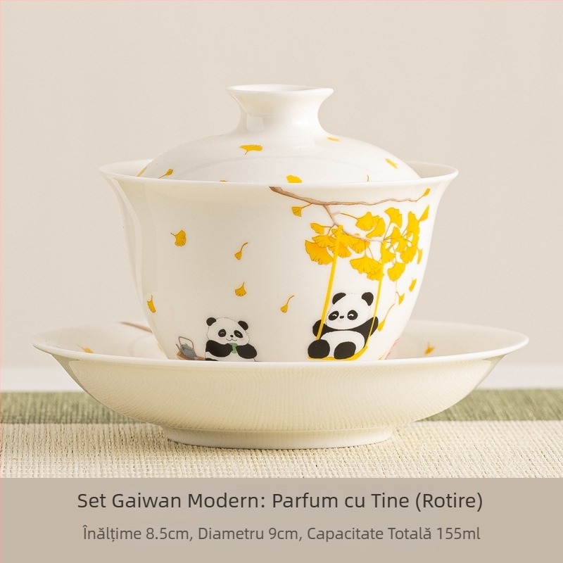 Set ceai gaiwan cu siglă personalizată