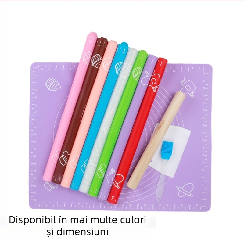 Covoraș din silicon pentru frământat, mare, gros, cu scară – pentru bucătărie
