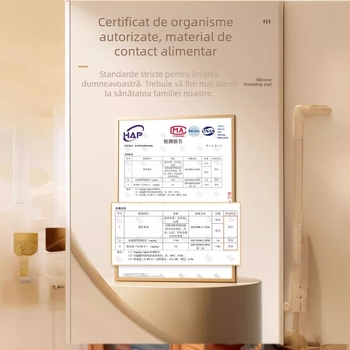 Covoraș din silicon alimentar, gros, extra-large, antiderapant, pentru frământat aluatul și întinsul acestuia, blat de bucătărie.