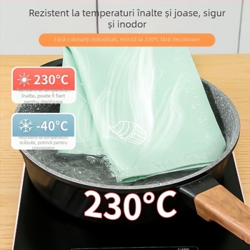 Covoraș din silicon alimentar pentru aluat – suprafață groasă pentru frământat, blat de tăiere, antibacterian, antiaderent, covoraș de copt