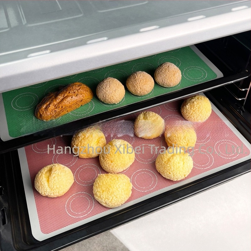 Covoraș de copt din silicon, rezistent la temperaturi înalte, antiaderent pentru frământare, pentru macarons și biscuiți